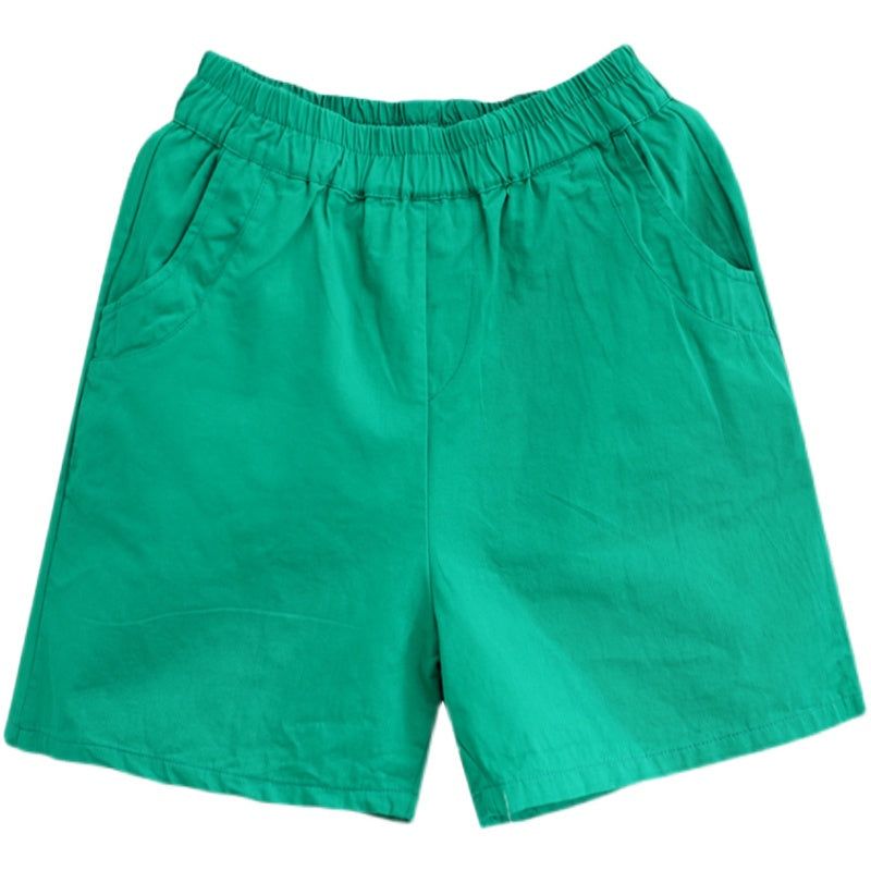 Dames Zomer Losse Effen Katoenen Shorts