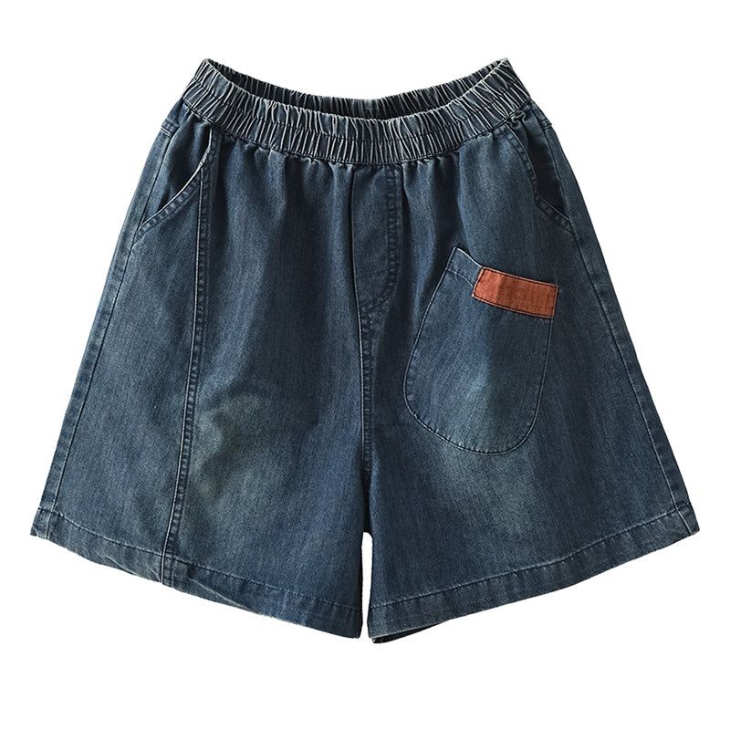 Zomer Dames Retro Losse Katoenen Denim Shorts