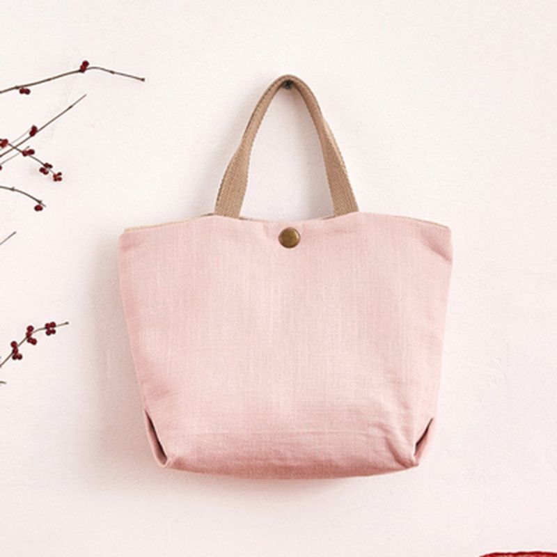 Corduroy Effen Canvas Casual Tas Handtas