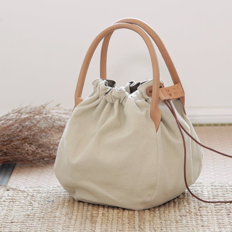 Dames Retro Casual Solid Canvas Handtas