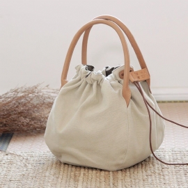 Dames Retro Casual Solid Canvas Handtas