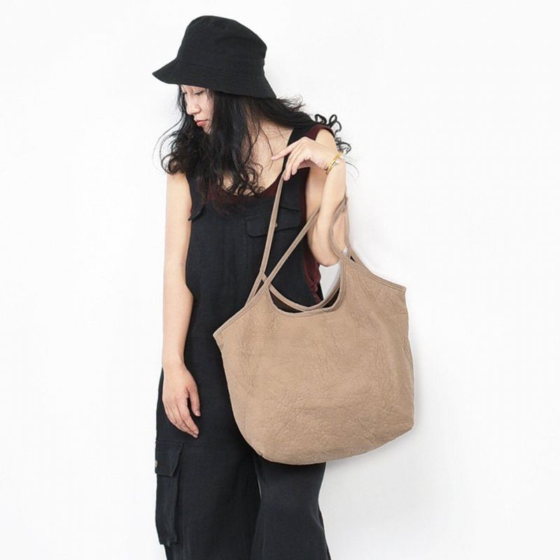 Dames Solid Suede Retro Schoudertas Casual Tas