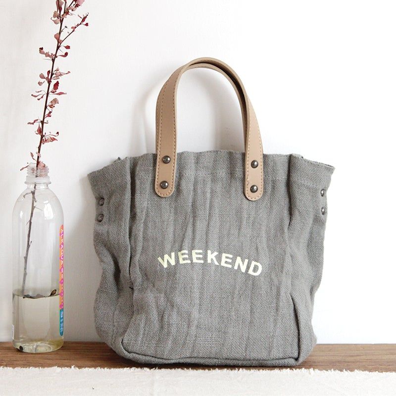 Mode Eenvoudige Letters Casual Handtas Canvas Tas