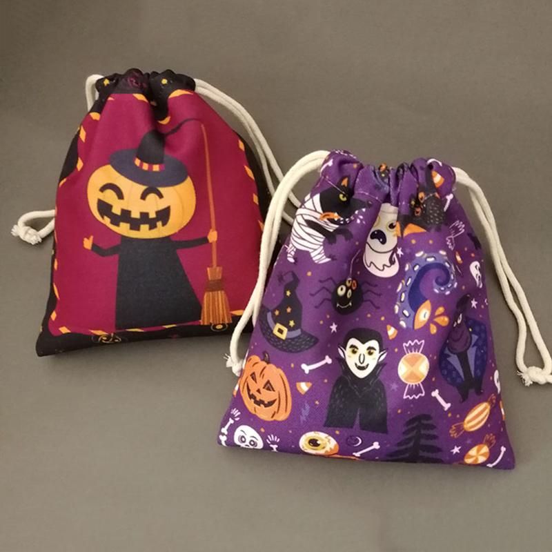 Snoepzak Voor Kinderen Met Halloween-printpatroon