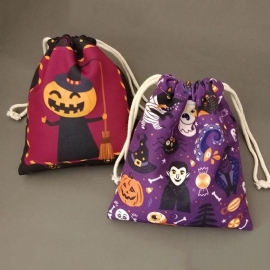 Snoepzak Voor Kinderen Met Halloween-printpatroon