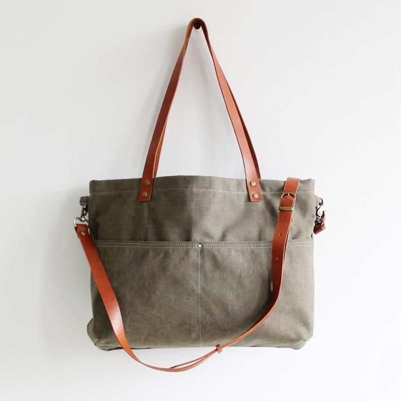 Vintage Canvas Tas Causale Handtas