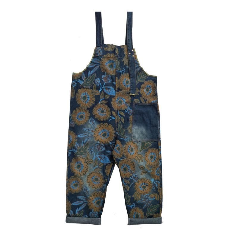 Dames Denim Retro Losse Jumpsuit