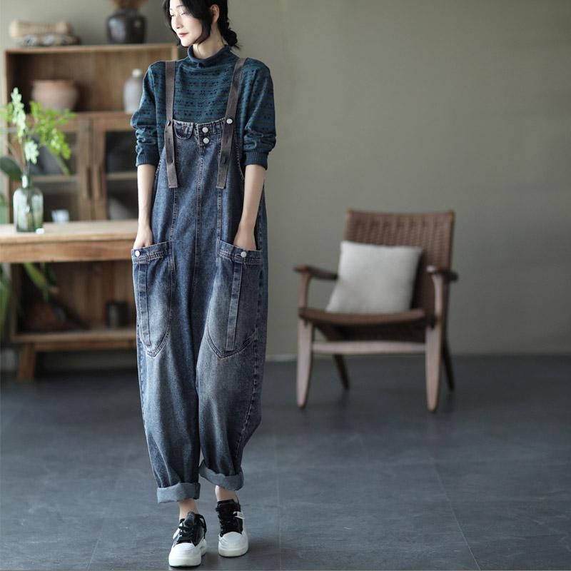 Losse Denim Overall Casual Jumpsuit