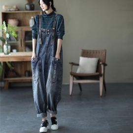 Losse Denim Overall Casual Jumpsuit