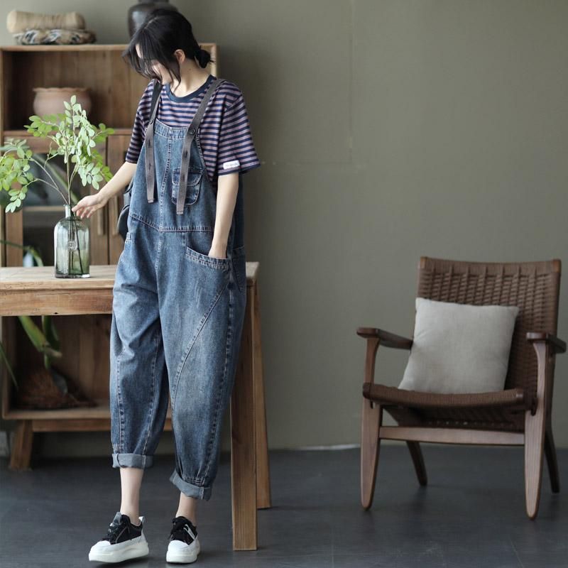 Losse Denim Overall Casual Jumpsuit