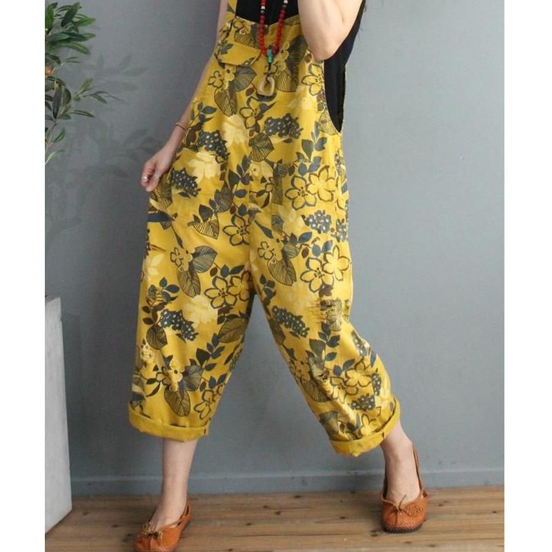 Losse Plus Size Jumpsuit Voor Dames Met Retroprint