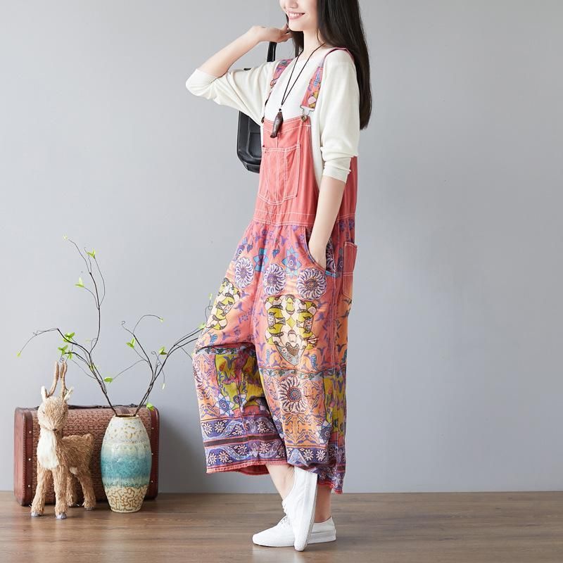 Overalls Jumpsuits Met Bloemenprint Voor Dames