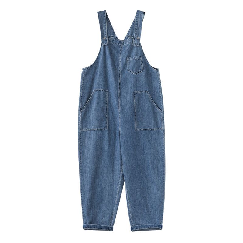 Vrouwen Casual Lente Katoenen Denim Losse Jumpsuit