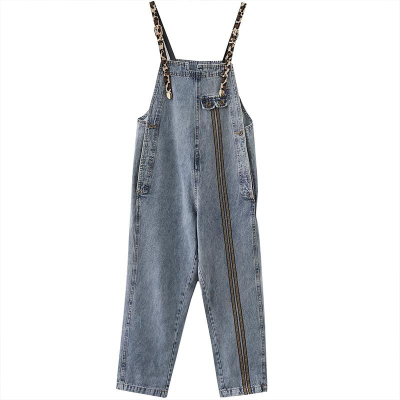 Vrouwen Retro Losse Herfst Denim Jumpsuit