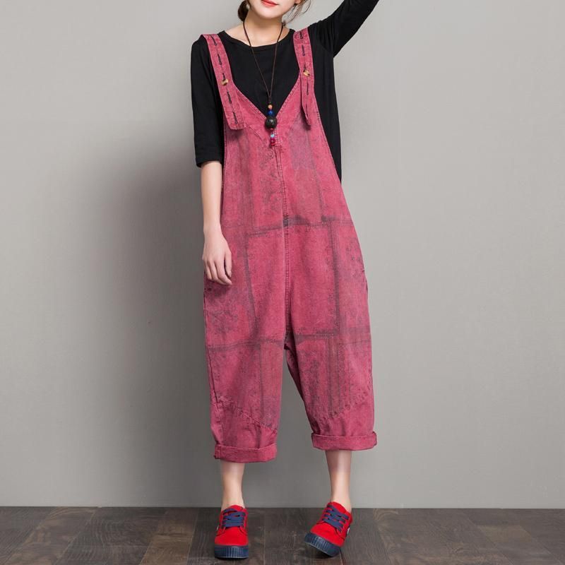 Zomer Nieuwe Denim Losse Casual Jumpsuit