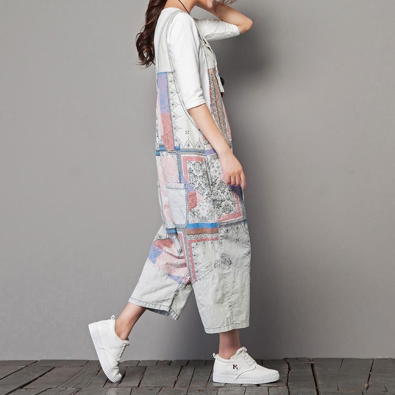 Zomer Nieuwe Denim Losse Casual Jumpsuit