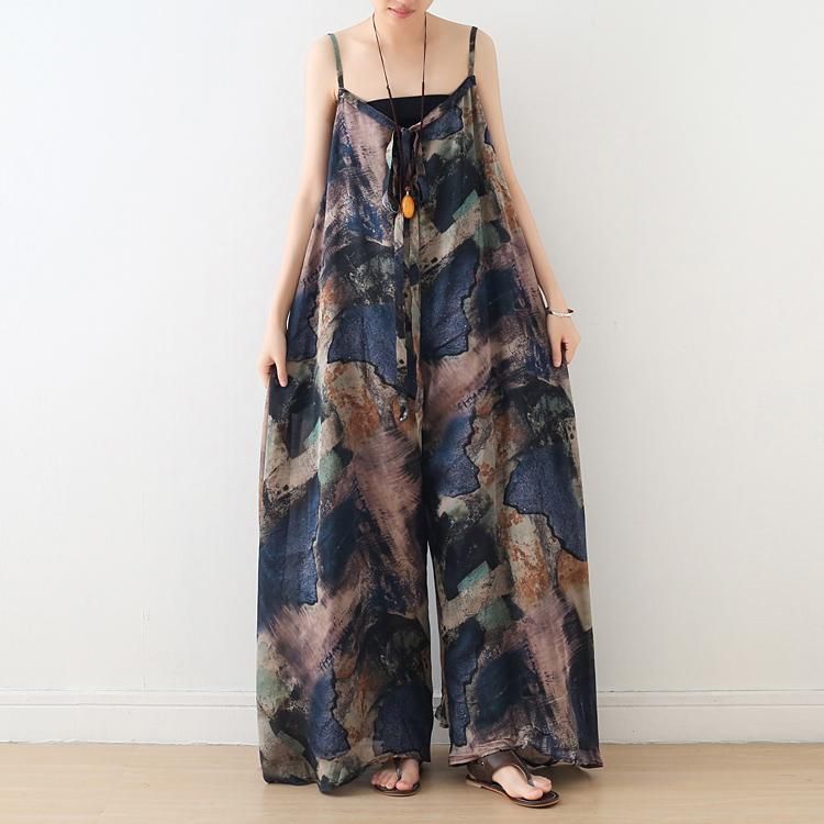 Zomerprint Seaside Holiday Jumpsuit Met Losse Riem