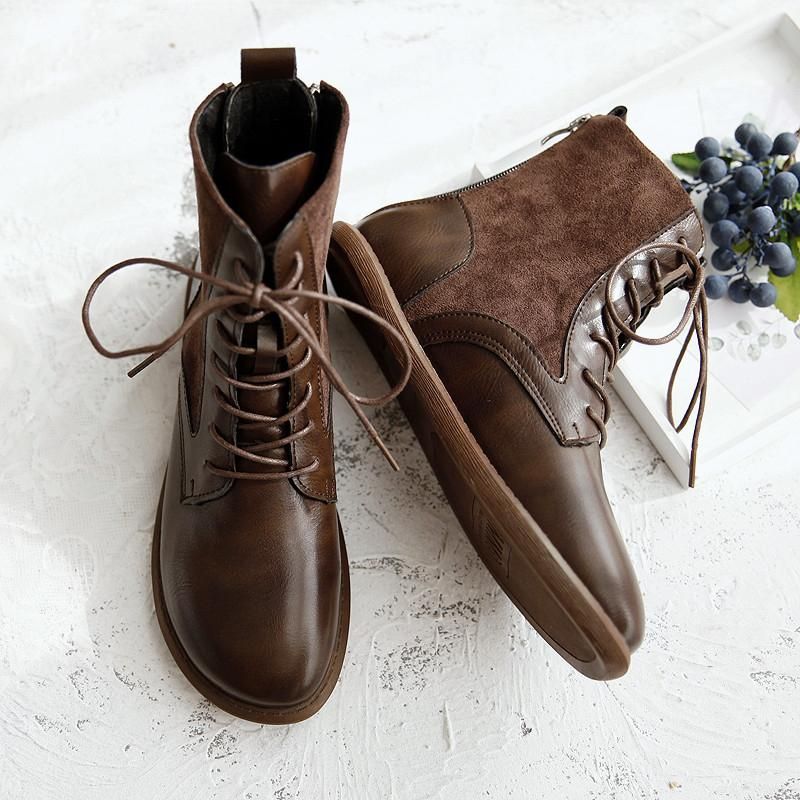 Casual Mode Dames Lace-up Korte Laarzen