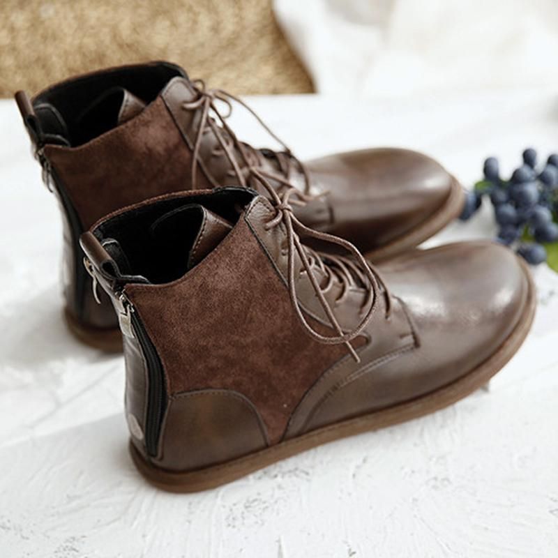 Casual Mode Dames Lace-up Korte Laarzen