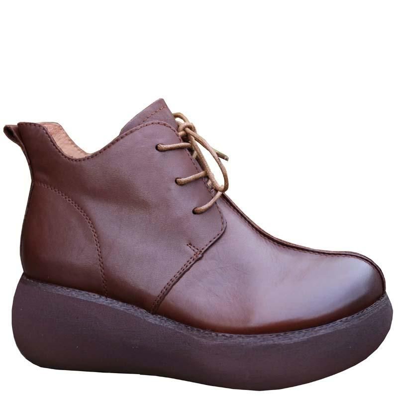 Lente Herfst Dames Platform Vintage Enkele Laarzen