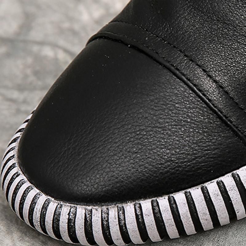 Leren Casual Zebra-instapschoenen Voor Dames