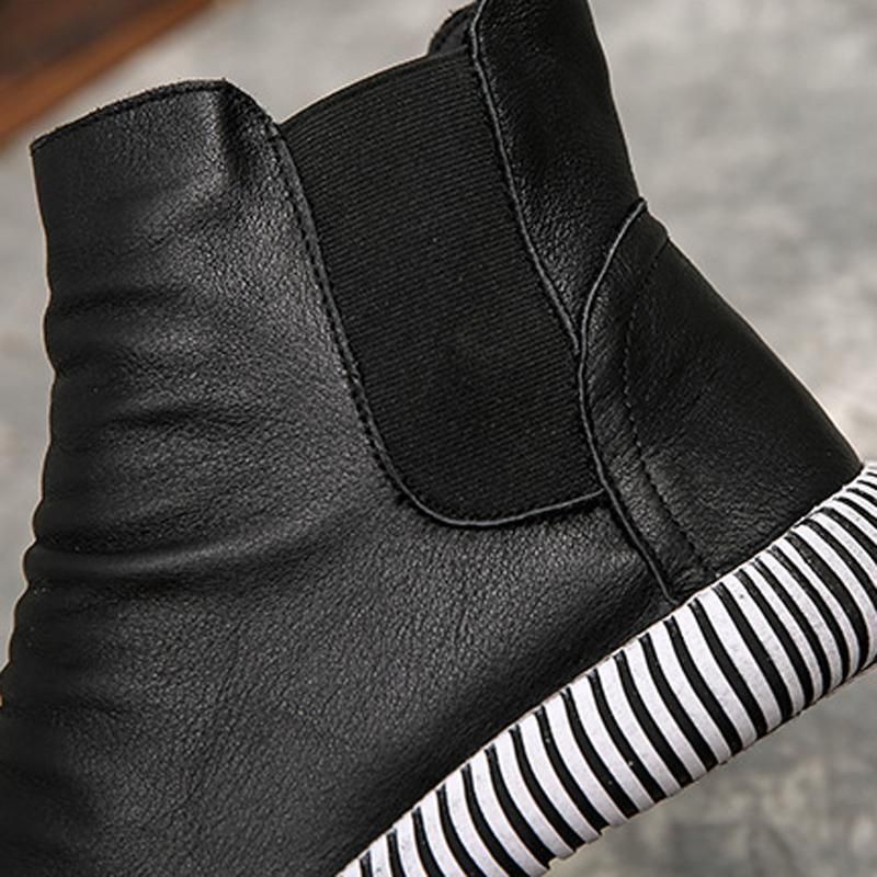 Leren Casual Zebra-instapschoenen Voor Dames