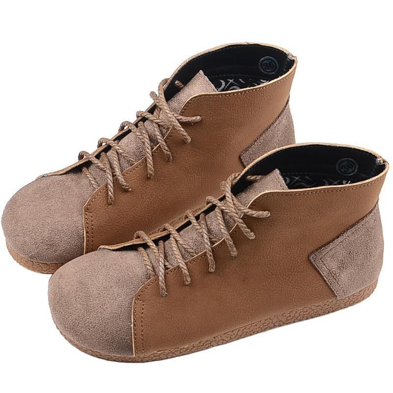 Nieuwe Herfst Platte Retro Comfortabele Casual Laarzen