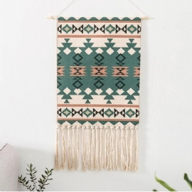 Nordic Tapestry Kwasten Handgemaakte Geweven Achtergrond Muur Opknoping Decoratie