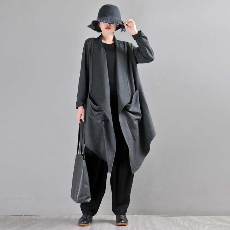 Faux Wollen Wollen Trenchcoat