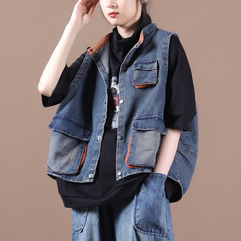 Herfst Denim Vest Jas