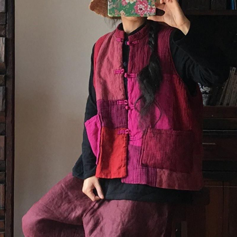 Retro Patchwork Los Damesvest