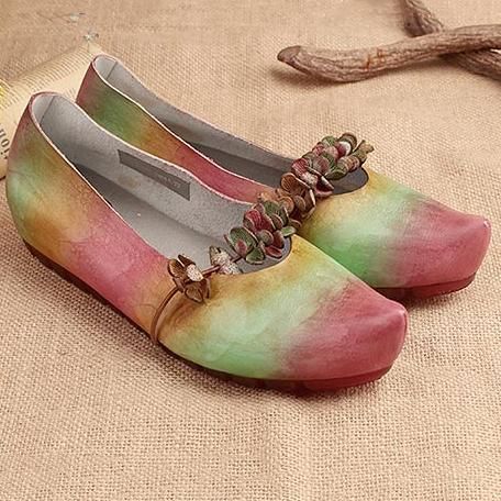 Amandel Teen Bloemen Platte Schoenen Slip On Casual Schoenen