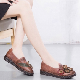 Bloemen Etnische Platte Schoenen Naaien Loafers Schoenen