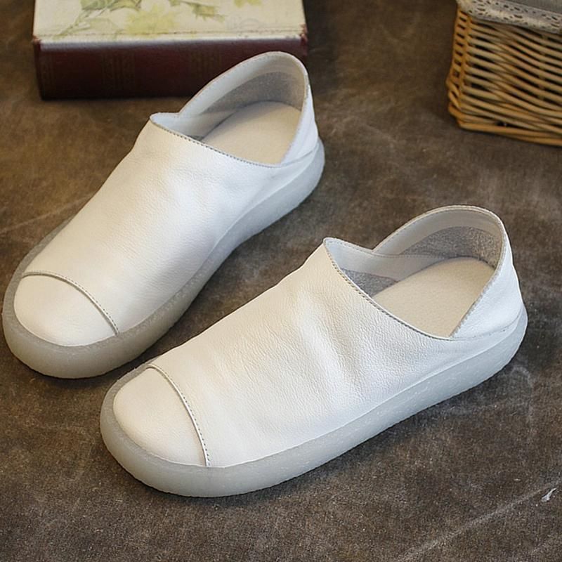 Comfortabele Leren Loafers Met Twee Methoden Om Te Dragen