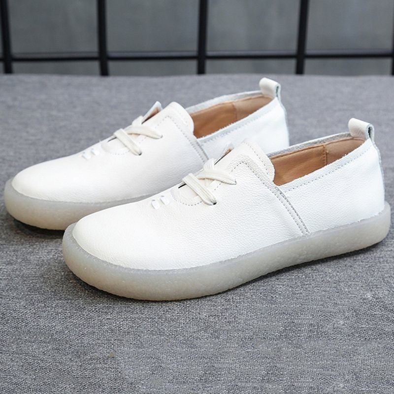 Dames Flat Lace Up Plus Maat 34-43 Slip On Casual Schoenen