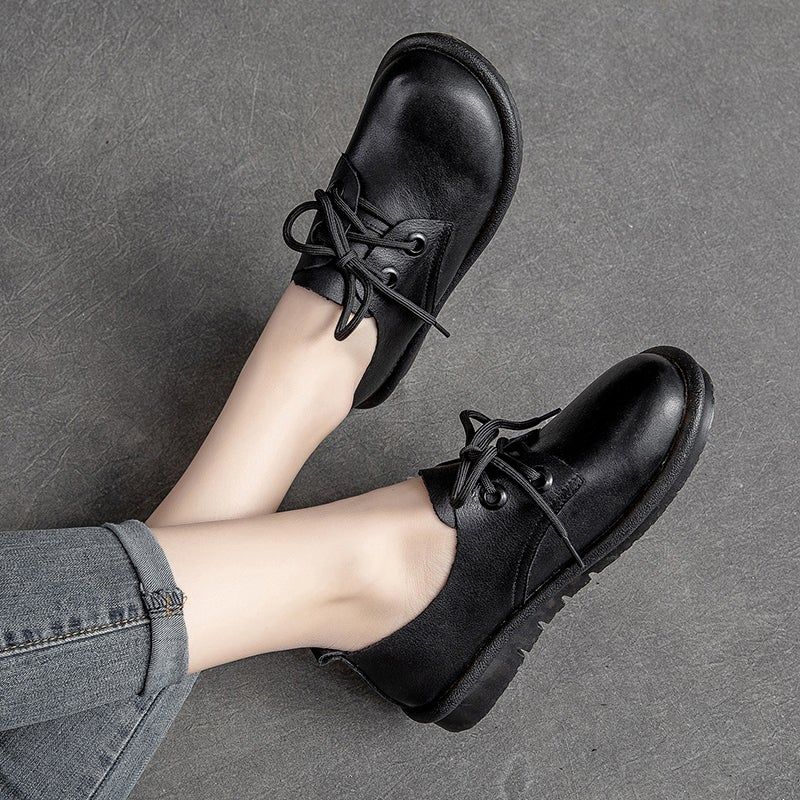 Dames Lederen Handgemaakte Lente Casual Loafers