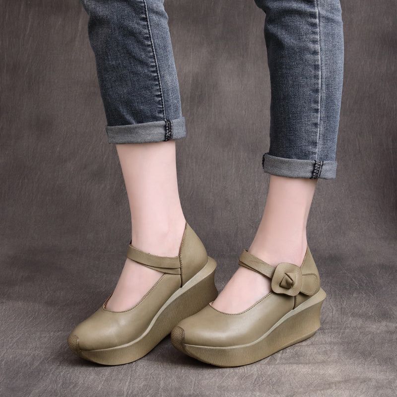 Dames Lente Zomer Platform Retro Leren Loafers