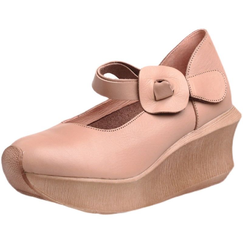 Dames Lente Zomer Platform Retro Leren Loafers