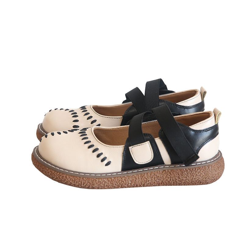 Dames Retro Holle Pu Casual Schoenen