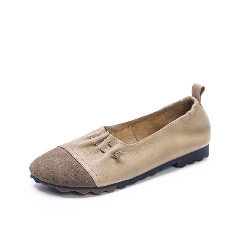 Dames Retro Zacht Leer Zomer Casual Schoenen