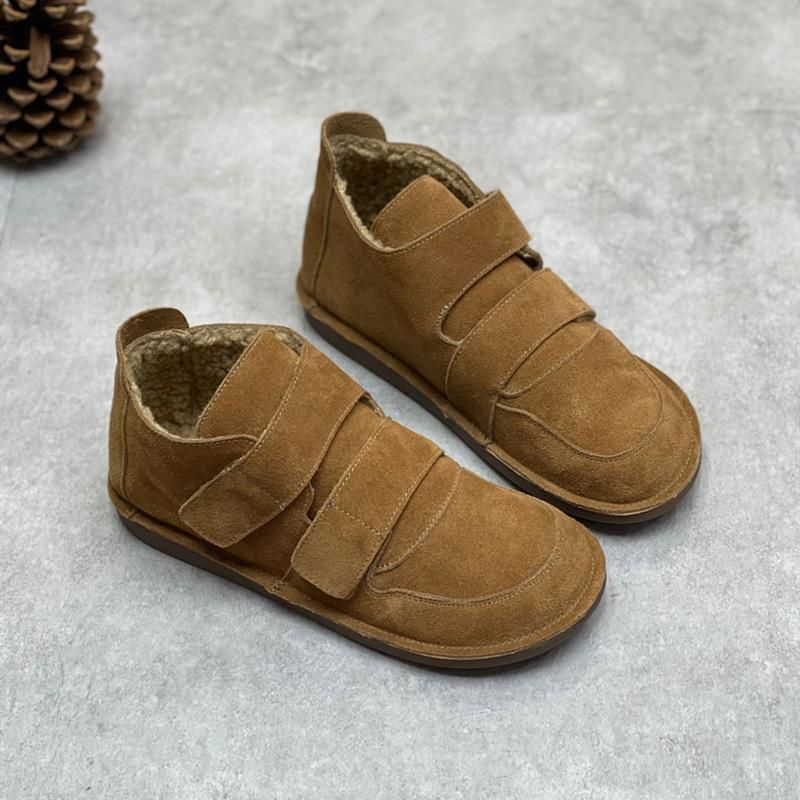 Dames Winter Retro Klittenband Pluche Casual Schoenen