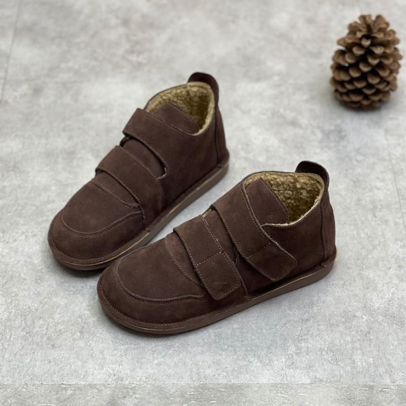 Dames Winter Retro Klittenband Pluche Casual Schoenen