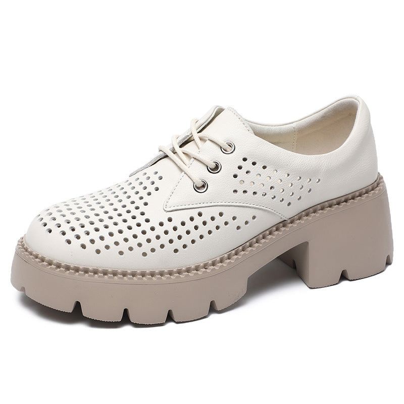 Dames Zomer Hollow Lederen Casual Schoenen