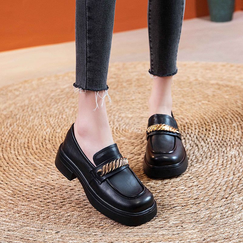 Dames Zomer Leren Casual Loafers