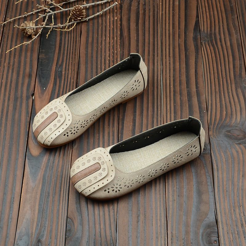 Dames Zomer Retro Casual Uitgehold Loafers