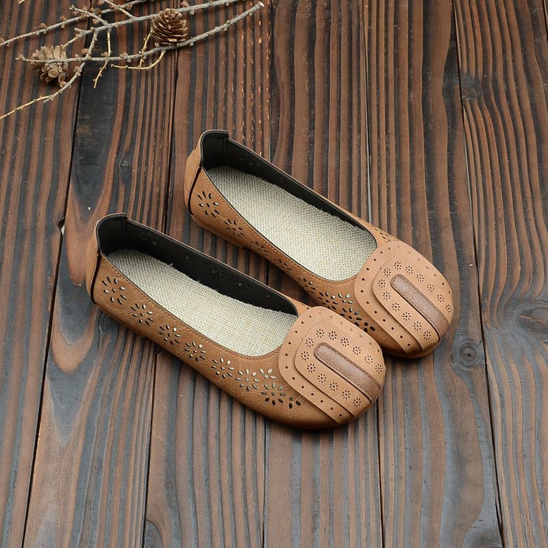 Dames Zomer Retro Casual Uitgehold Loafers