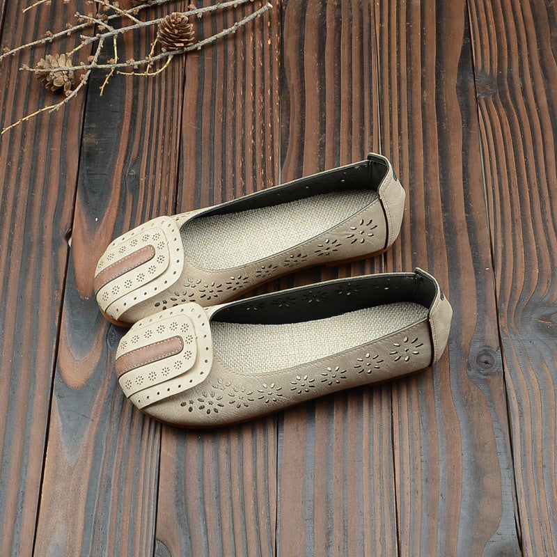 Dames Zomer Retro Casual Uitgehold Loafers