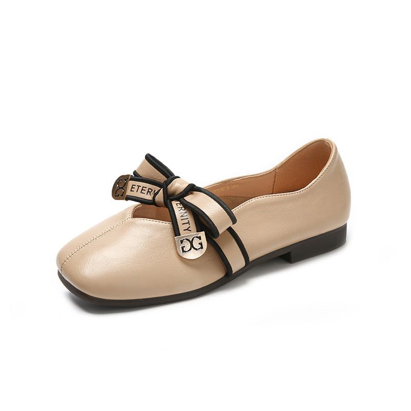 Dames Zomer Retro Elegante Lederen Casual Loafers