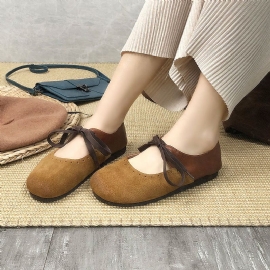 Lente Zomer Vrouwen Retro Lederen Casual Schoenen