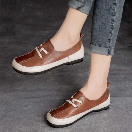 Leren Flat Comfort Retro Casual Schoenen